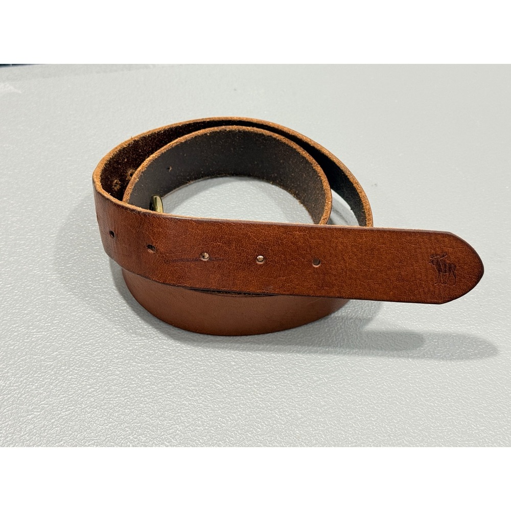 Abercrombie Kids Leather Belt Kids Large Brown Classic Logo Broken In